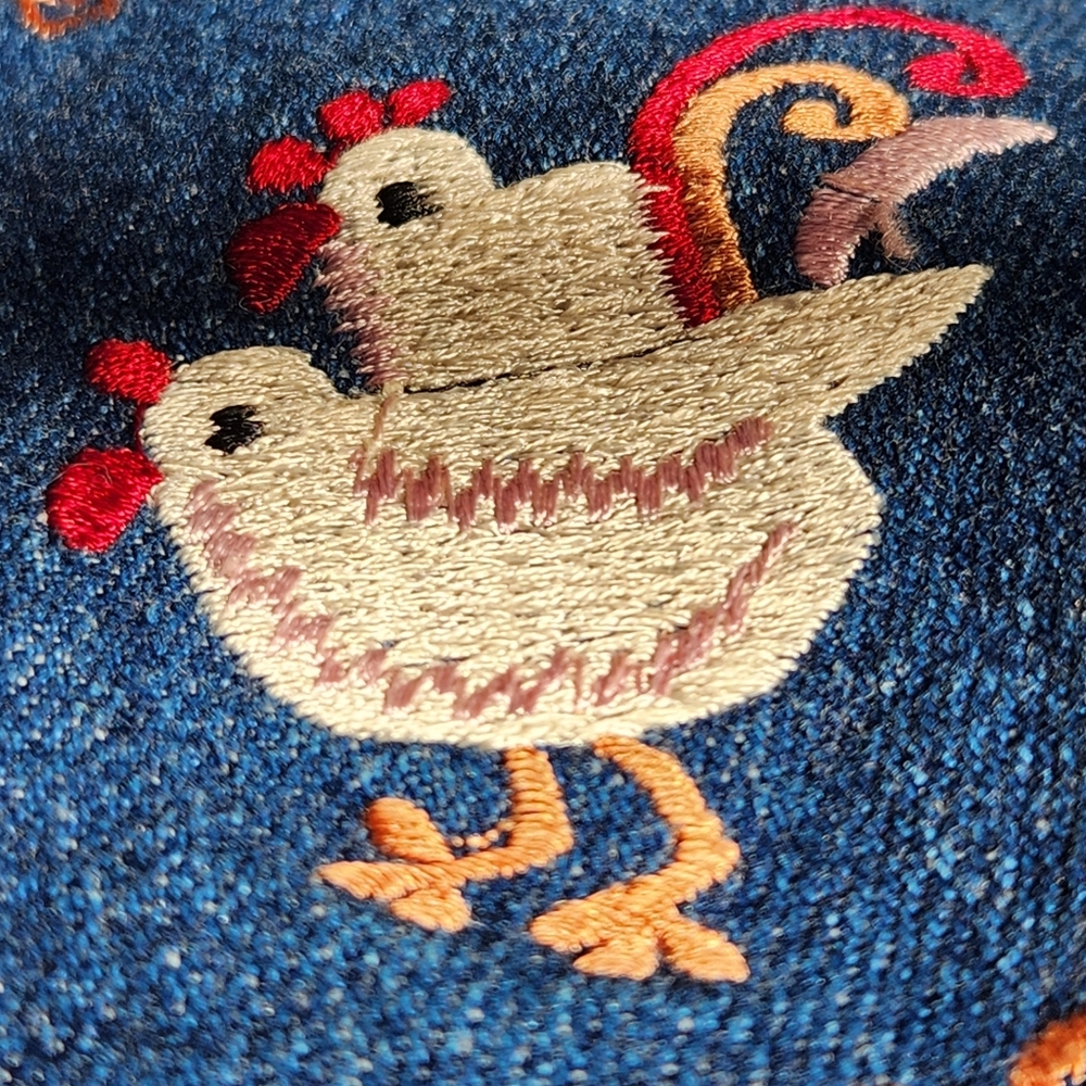 Vintage Casey Coleman Noah's Ark Animals Denim Vest 2X India - Picture 5 of 12